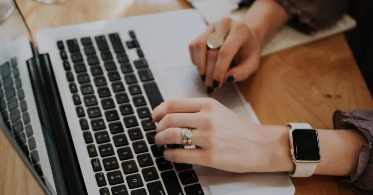 Person using MacBook